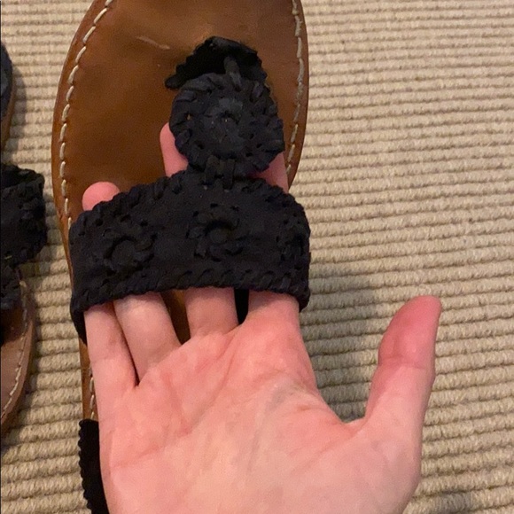 Worn 3 times! Jack Rodgers navy suede sandals - Picture 2 of 4